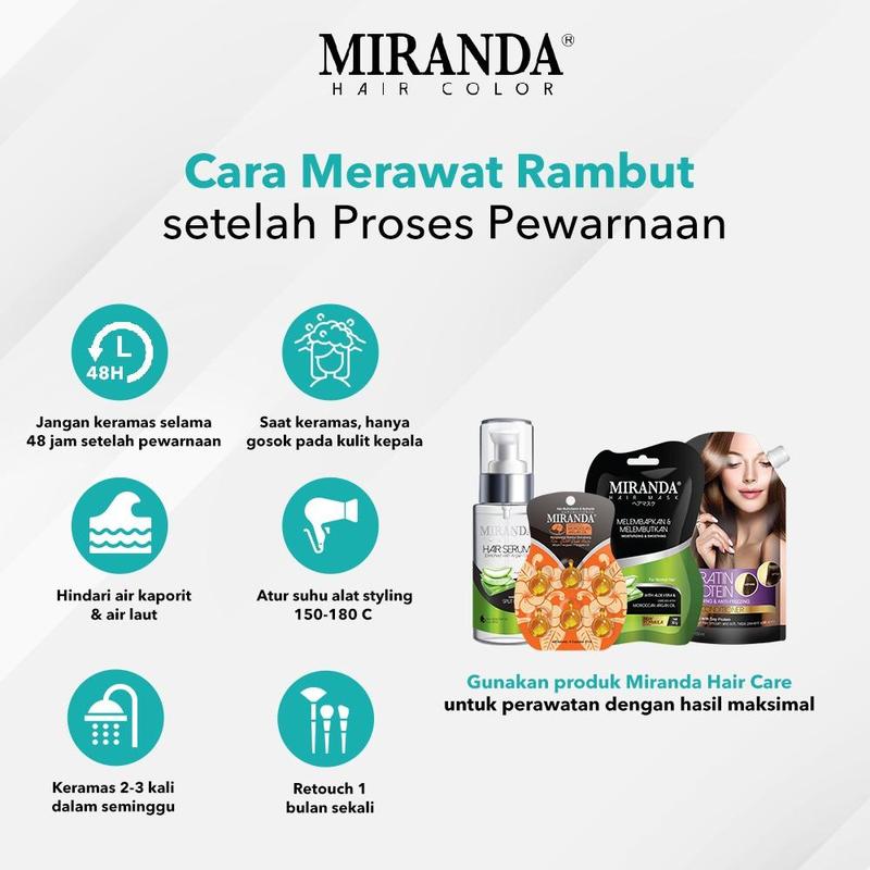 Miranda Hair Color Temptation [20ml] / Cat Rambut Miranda Temptation [20ml] / Cat Rambut Instan 15 Menit / Cat Rambut Tahan Lama 4