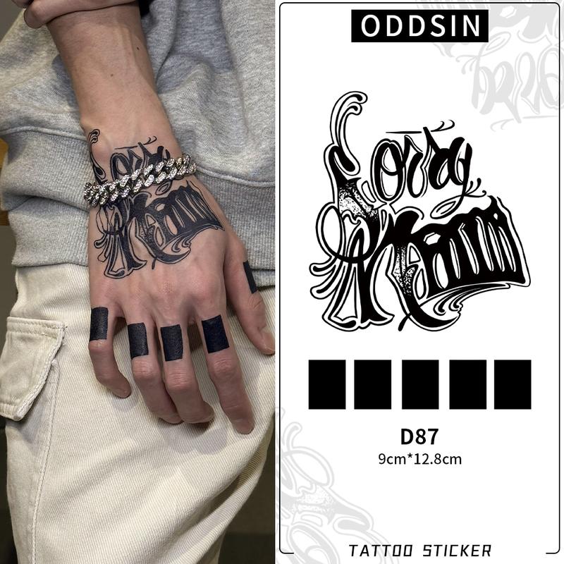 Hình Xăm Dán Tạm Thời Không Thấm Nước Lâu Trôi Phông Chữ Gothic Hình Xăm Dán Trong 15 Ngày