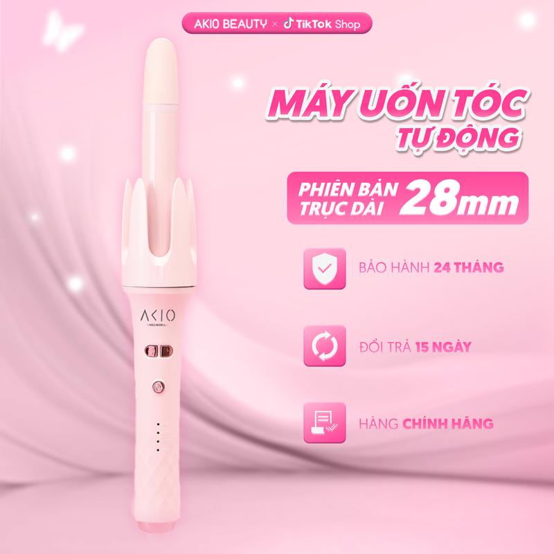 Máy uốn xoăn tự động size 28mm AKIO Beauty phủ X2 ceramic chống rối tóc