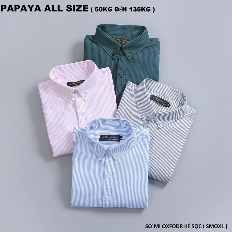 [ Có Bigsize ] Áo sơ mi nam oxford kẻ sọc nhỏ tôn dáng che khuyết điểm vùng béo. SMOX1