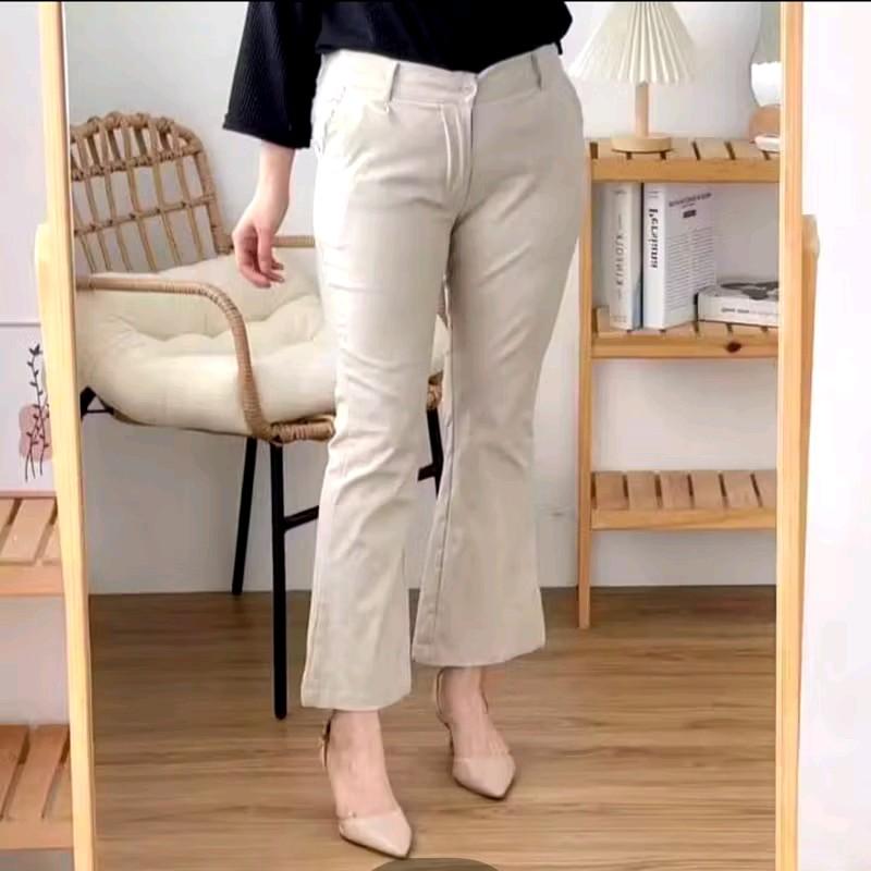 Cutbray Pants Celana Panjang Wanita Chino Premium Viral bisa COD 3