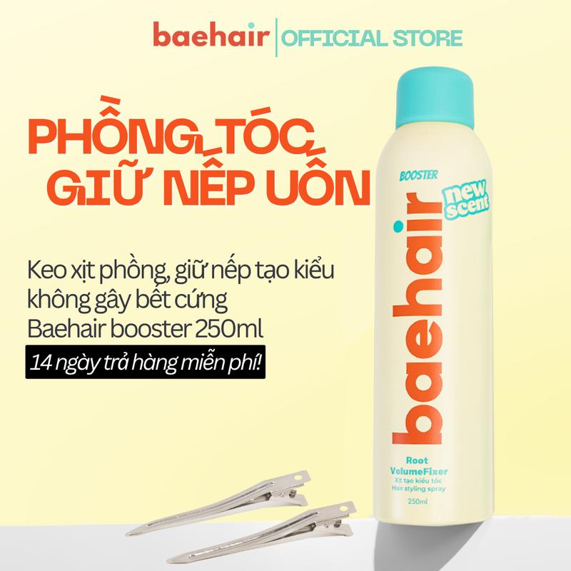Baehair Booster Keo xịt phồng tóc, xịt tạo kiểu tóc Baehair hỗ trợ tóc phồng, lâu bết 250ml Women Nữ