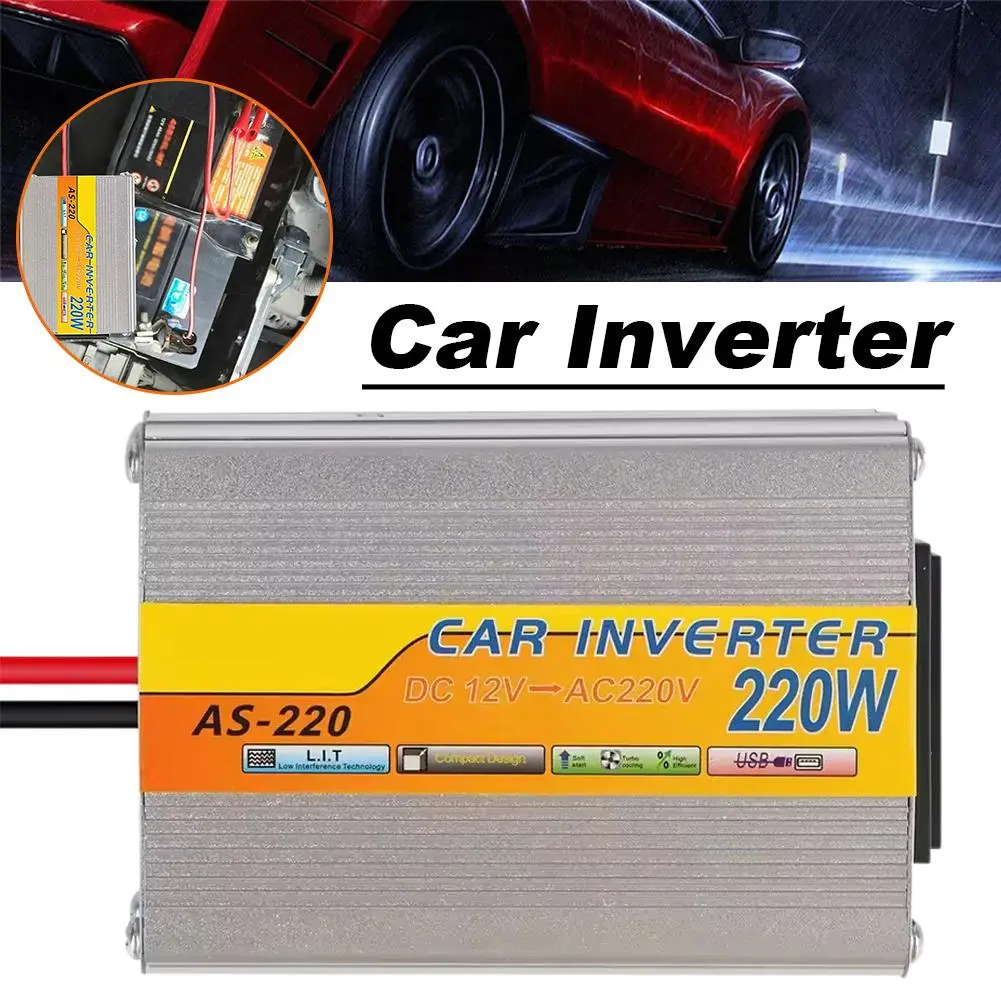 2025 Newest Car Inverter 12v24v48v60v To 220v220w Intelligent Charger Converter ﻿ Solar Charger O4B6