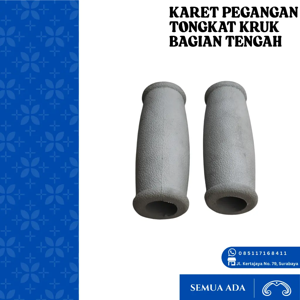 Karet Pegangan Tongkat Kruk Bagian Tengah Hand Grip Karet Kruk Ketiak Kanadiah