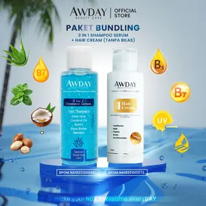 PAKET SUPER HEMAT AWDAY TRAVELSIZE SHAMPOO & HAIRCREAM CONDITIONER BPOM Shampo Perawatan