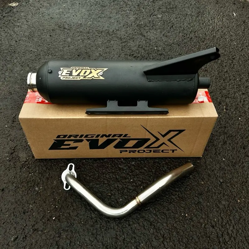 Knalpot Shijiro original EVOX PROJECT tipe standar Racing all matic Beat vario Mio fino xride fazzio filano Dudukan Karbu Vario Kzr 1