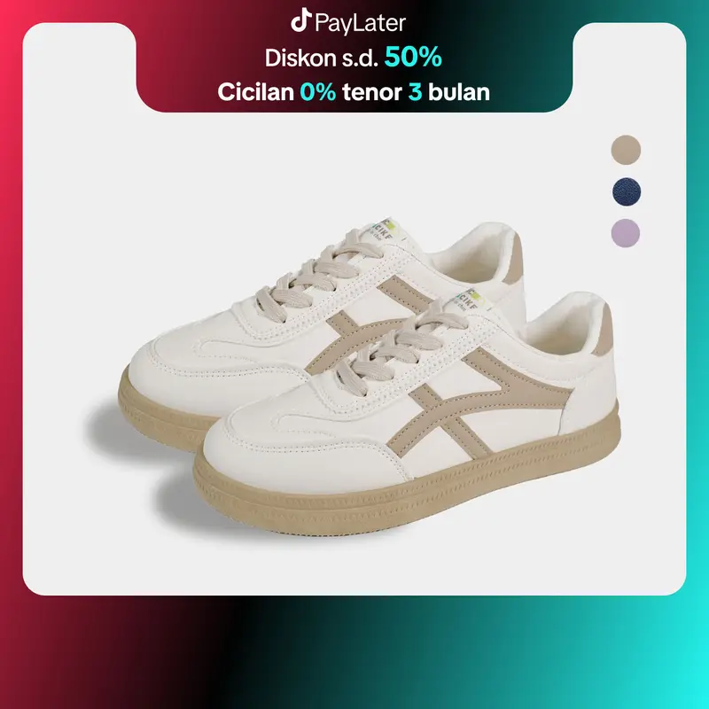 Sepatu Wanita SHOEVO Retro Niche Model Baru Musim Semi dan Gugur Kasual  Serbaguna Casual Shoes Ungu 38