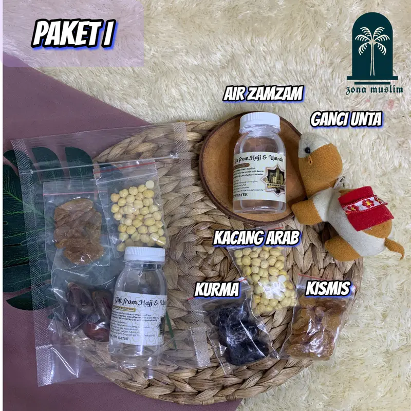 PAKET EKONOMIS OLEH-OLEH HAJI DAN UMROH MENGGUNAKAN POUCH/1PCS/BINGKISAN MAKANAN Almond Coklat Food Gift 8