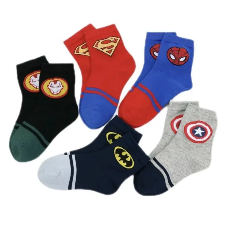 PAKET [3 PASANG] KAOS KAKI ANAK LAKI LAKI MOTIF MARVEL AVENGERS SUPERHERO PANJANG SETENGAH BETIS UKURAN SD | FASHION ANAK kakianak zava 4