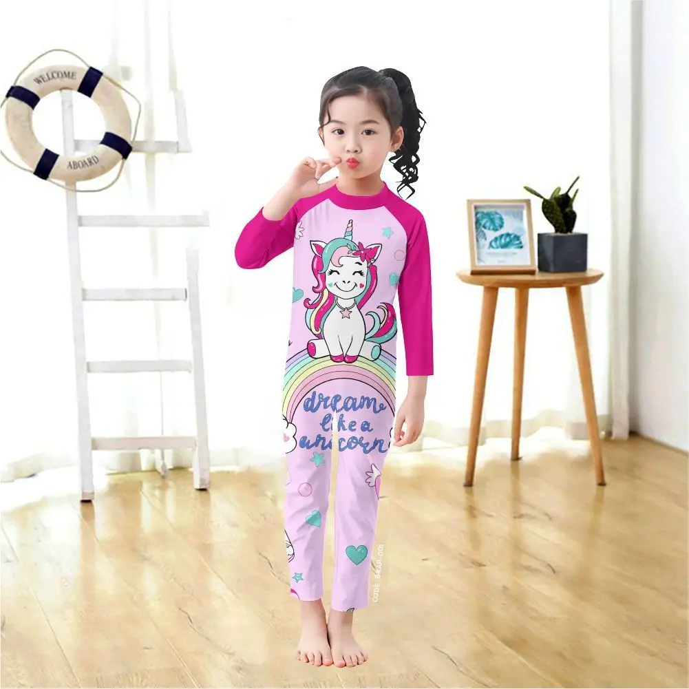 BAJU RENANG ANAK PEREMPUAN KARAKTER TERBARU TANGAN PANJANG