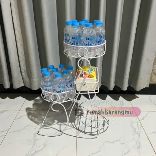 Tempat Aqua Gelas Botol Minuman Tempat Tisu Minimalis - Model Terbaru Besi 2