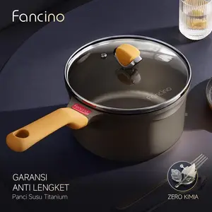[READY]Fancino Panci Susu Titanium 1.25L - Panci Anti Lengket 16cm, Zero Kimia Bukan Teflon, Bahan Food Grade, Untuk MPASI & Keluarga