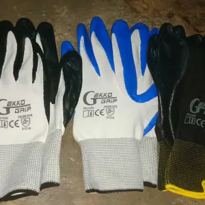 HEMAT 2-12 Pasang | Sarung Tangan Kerja /Berkebun Safety Gekko & LUPO Latex ORIGINAL Anti Duri Anti Benda TajaM
