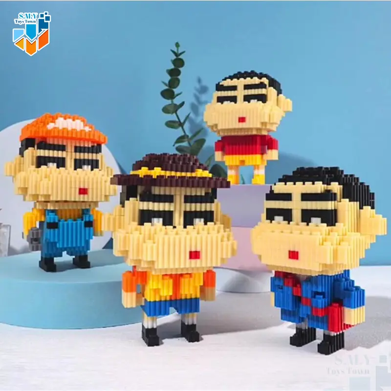 SMY Nano Block Shinchan Mainan Anak Mini Bricks Education Toys Balok Susun Puzzle Hadiah Koleksi 3D 0