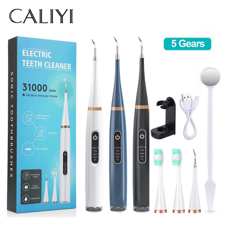 CALIYI Electric Toothbrush Dental Scaler USB Portable Oral Care ...