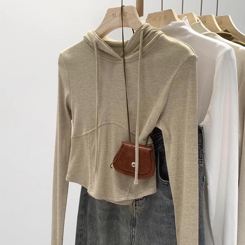 Hoodie Melar Lengan Panjang Oatmeal 1