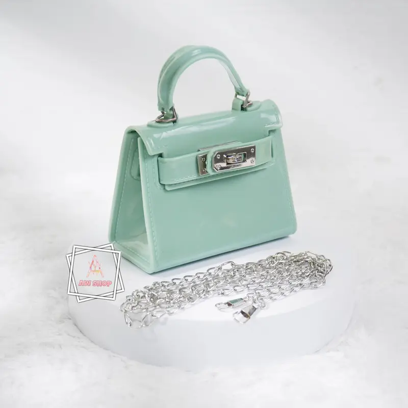 Tas Jelly Glossy Mini Hermey | Tas Jelly Glossy Motif Croco Import 4