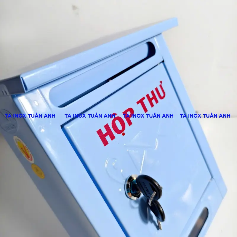 Thùng đựng thư hộp đựng thư báo thư góp ý nhỏ màu xanh biển 1