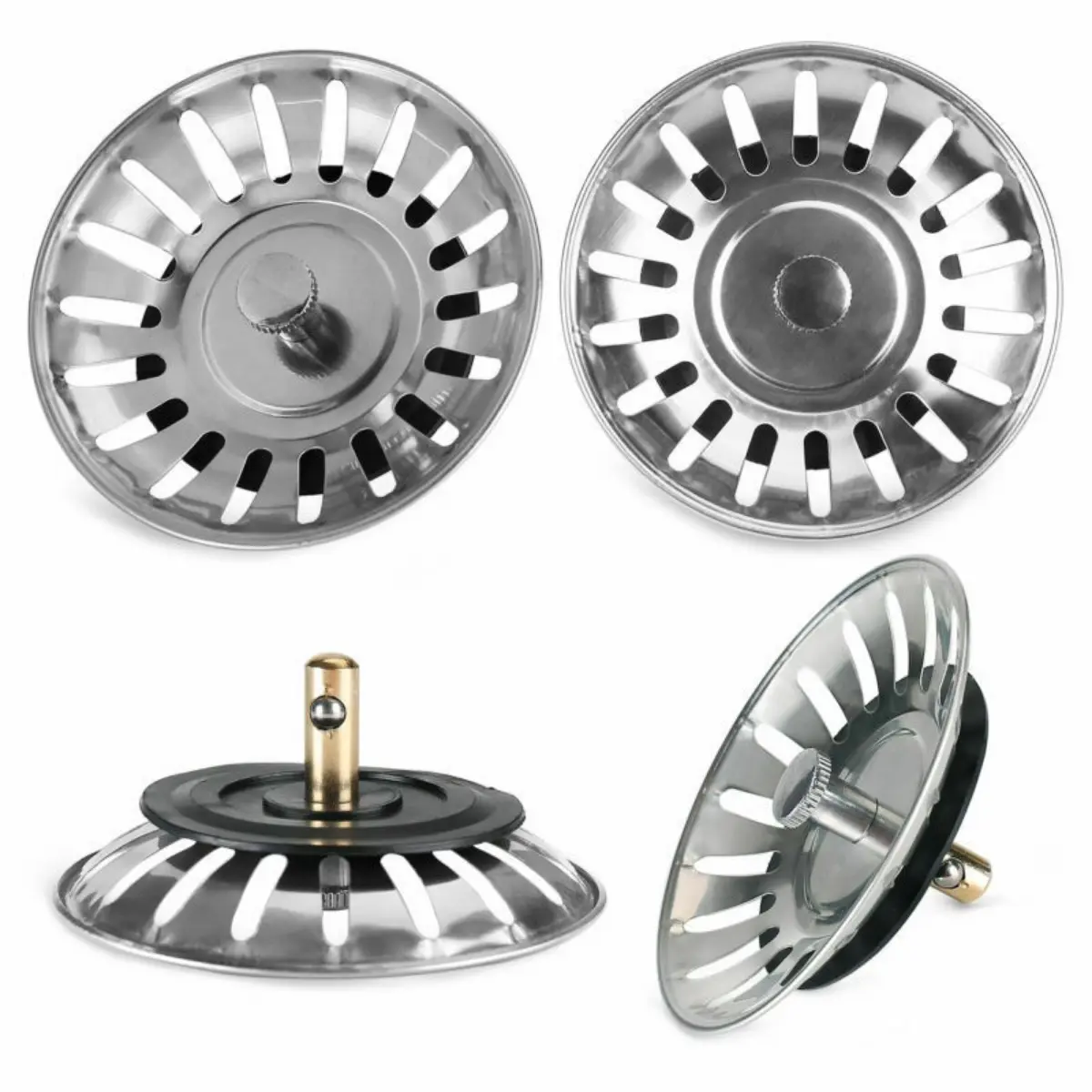 Stainless Steel Sink Sewer Strainer / Kitchen Disposer Plug Drain Filter / Stopper Basket Drainer