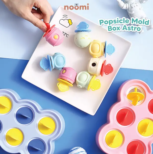 Noomi - Popsicle Mold Box Astro | Cetakan Es Krim Silikon 6 Stik 0