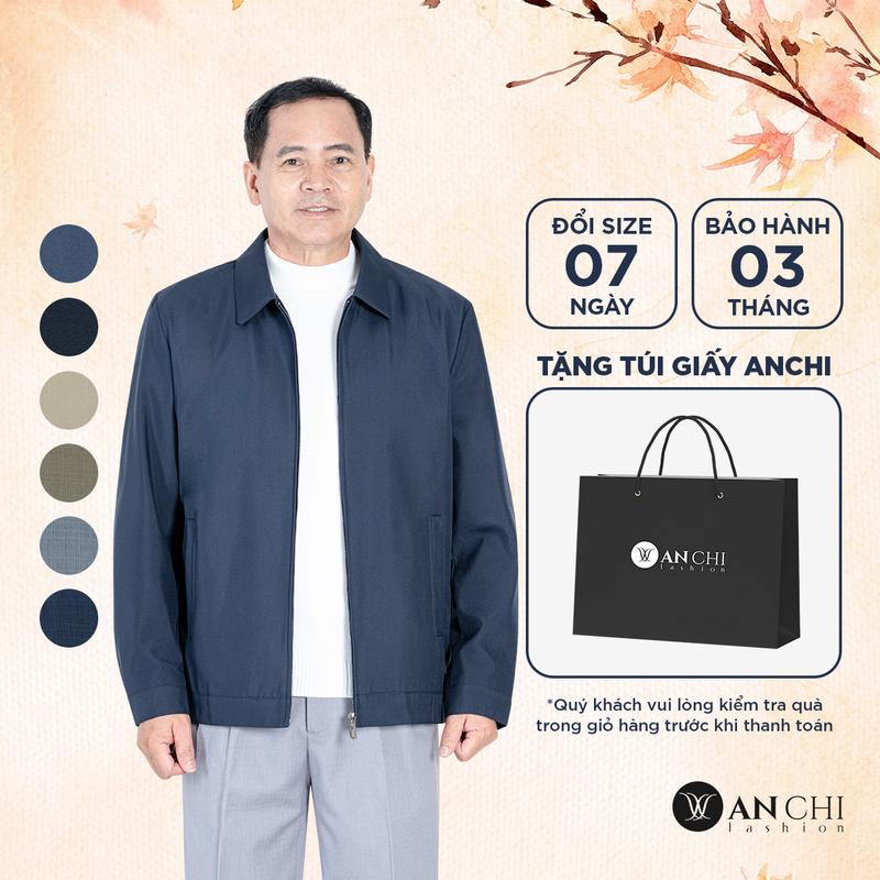 Tặng túi giấy Áo khoác nam trung niên ANCHI 2 lớp cổ bẻ mẫu mới 2025 - AKG25-CB