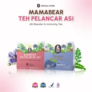 MamaBear Teh Pelancar ASI 20 sachet - ASI Booster Pelancar Peningkat Produksi ASI BPOM dan Halal