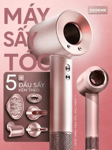 Máy sấy tóc ion âm hai chiều nóng lạnh, công suất lớn, có 3 chế độ sấy, chăm sóc tóc, chống gãy rụng