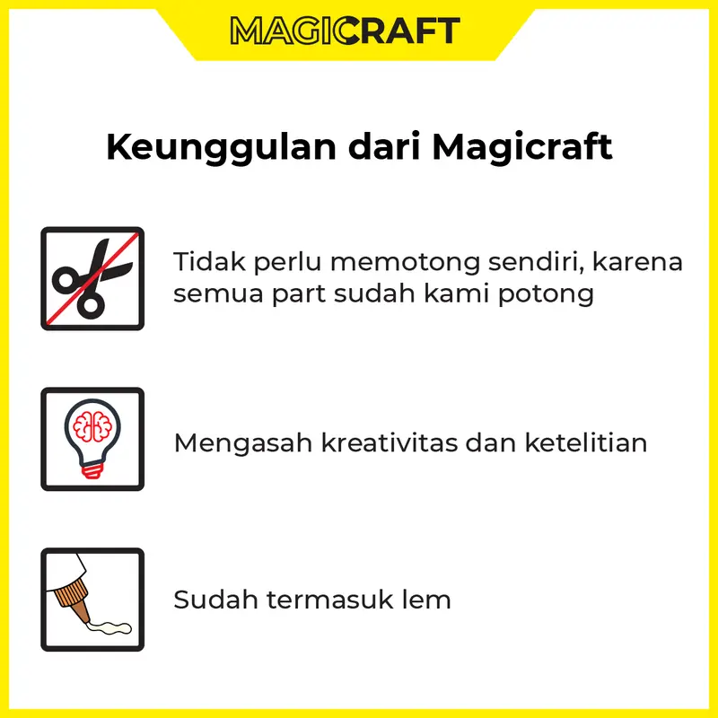 MAGICRAFT 3D Papercraft Pokemon Pikachu Kerajinan Tangan Kertas DIY Miniatur Art And Craft Paper Craft 6