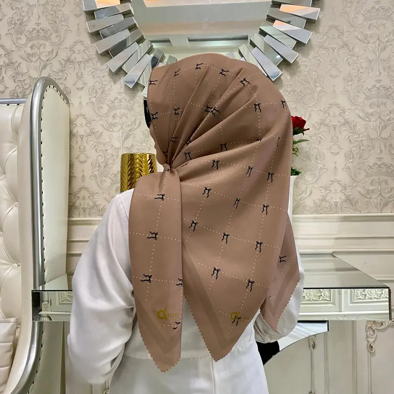 ALSYA Hijab Kerudung Voal Segi Empat Premium / jilbab Motip Lasercut Sublime Pita Series 5
