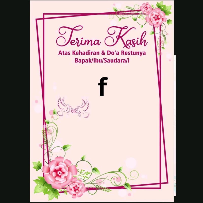 Kartu ucapan terimkasih suvenir pernikahan Cards 6