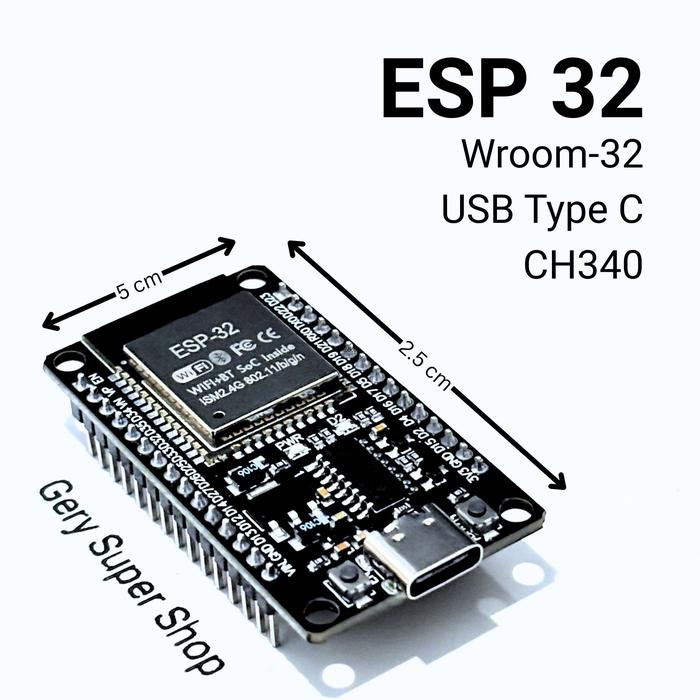 Jual ESP32-WROOM-32 V3 Chip D0WD Dual Core 240MHz 4MB Flash Development ...