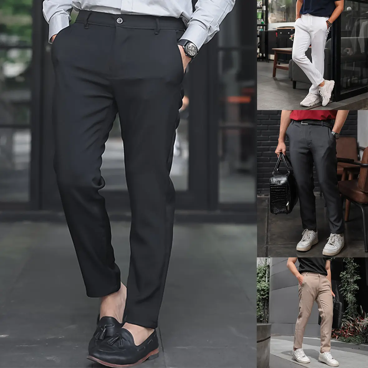 [SPECIAL-BEST SELLER] HSRM Dapper Ankle Pants Celana Formal Anti Lecek Celana Kerja Bahan Pria Slimfit