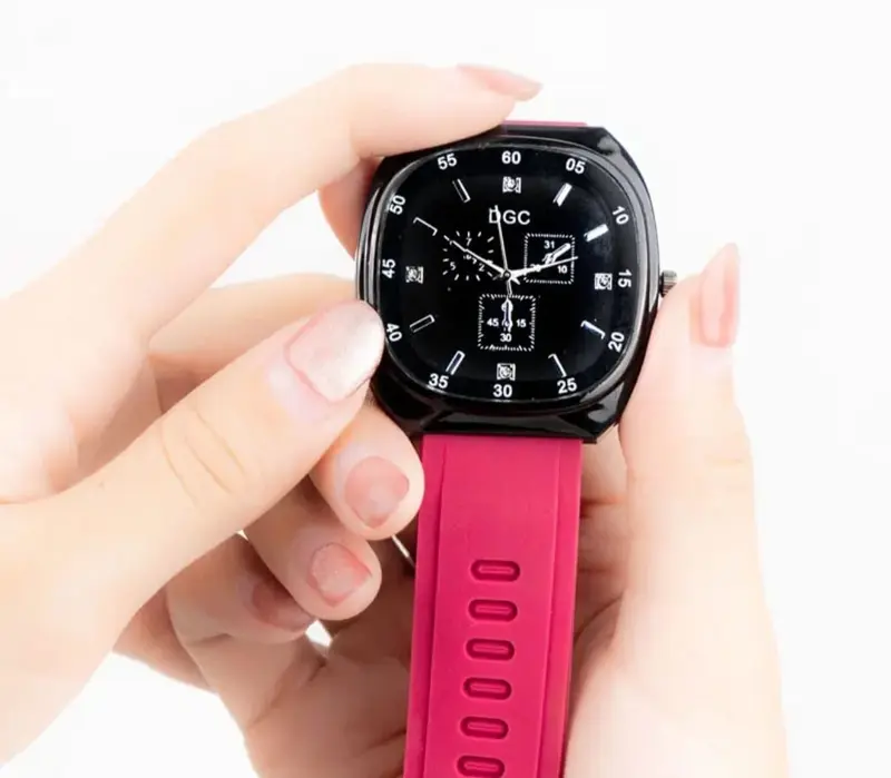 PROMO JAM TANGAN WANITA STRAP RUBBER ANALOG SEGI POLOS FREE BATRAI CADANGAN Watches 6