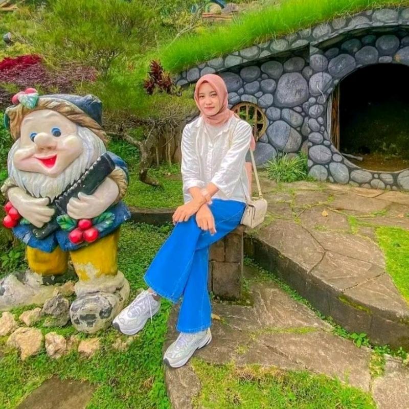 Celana Jeans Kulot Panjang  Wanita Lipat  Tebal dan Lembut 4