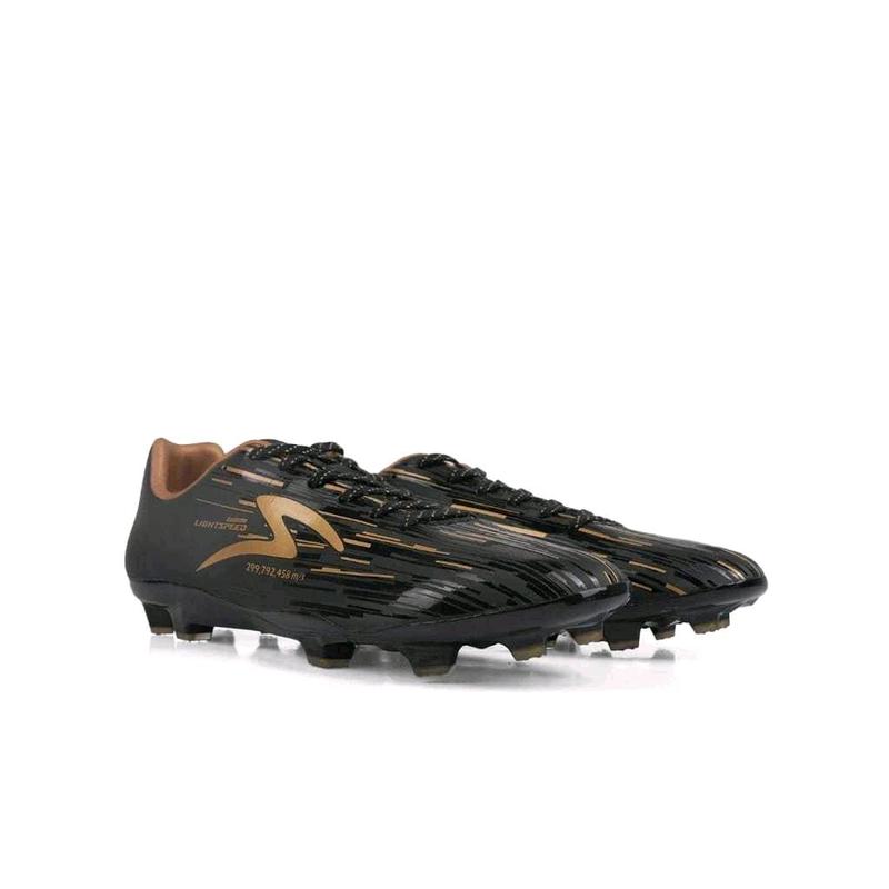 PROMO SPESIAL SPECS SEPATU SEPAK BOLA LIGHTSPEED REBORN FG BLACK PALE GOLD futsal 2