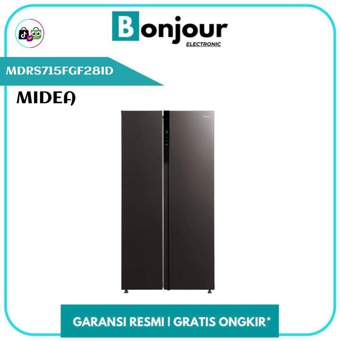 Gambar Kulkas Midea Side by Side MDRS715FGF28ID 558 Liter Side by Side Kulkas Inverter Midea 558L dari Bonjour Electronic Official Kota Depok Tokopedia