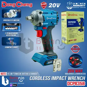 Impact Wrench Baterai Dongcheng DCPB358 20V Pembuka Baut Brushless DCPB 358 Z DCPB358 Z UNIT ONLY