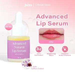 JIERA Advance Lip Serum 20 ml dengan Vitamin C dan Duo Vitamin E, Pencerah Bibir, Eksfoliasi, Melembapkan Bibir, dengan UV Protection
