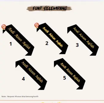 Selempang Polos Express 2 sisi 1 hari ( 3 Lapis & Free Hanger Selempang) 6