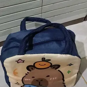 ELF1489 Tas Bekal Anak Karakter Capybara Cooler Bag Lunch Bag Thermal Anti Air Alumunium Foil Makanan