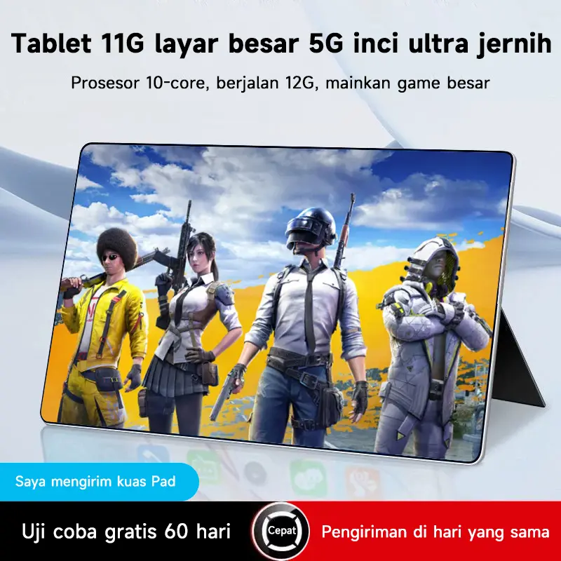 2025 Han.Z MatePad 5G Tablet H13 11 inci baru[16GB+1TB] Pengalaman profesional seperti PC Tampilan layar penuh warna asli OLED 120Hz | ultra-tipis | ultra- portabel Wifi 6