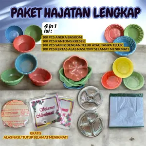 PAKET LENGKAP HAJATAN 100PCS – Baskom + Samir + Kresek + Bonus (100 TAMU)(ADA GARANSI)(EXTRA BABLE WRAP)