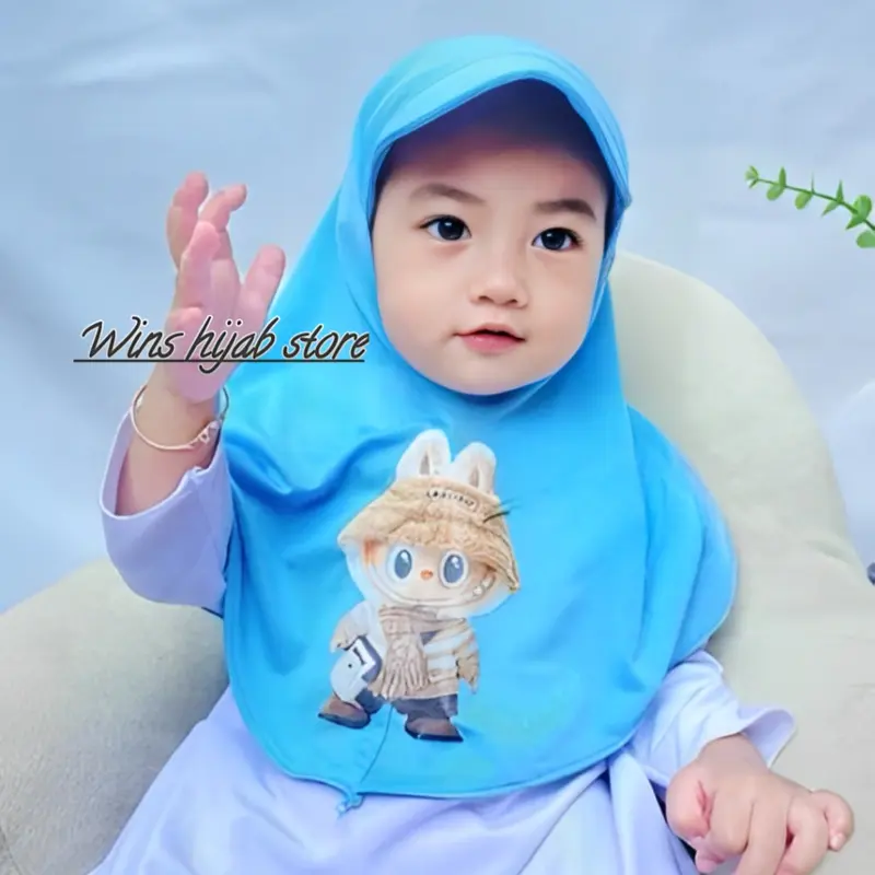 kerudung hijab anak perempuan lucu LABUBU JILTOP BAYI hijab lucu anak terbaru dicuci dengan tangan saja wardah Muslim Nyaman 3