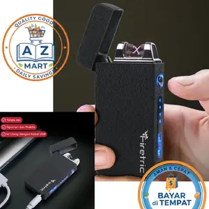 Firetric Korek Api Elektrik Pulse Plasma Cross Double Arc Lighter - JL613-FD