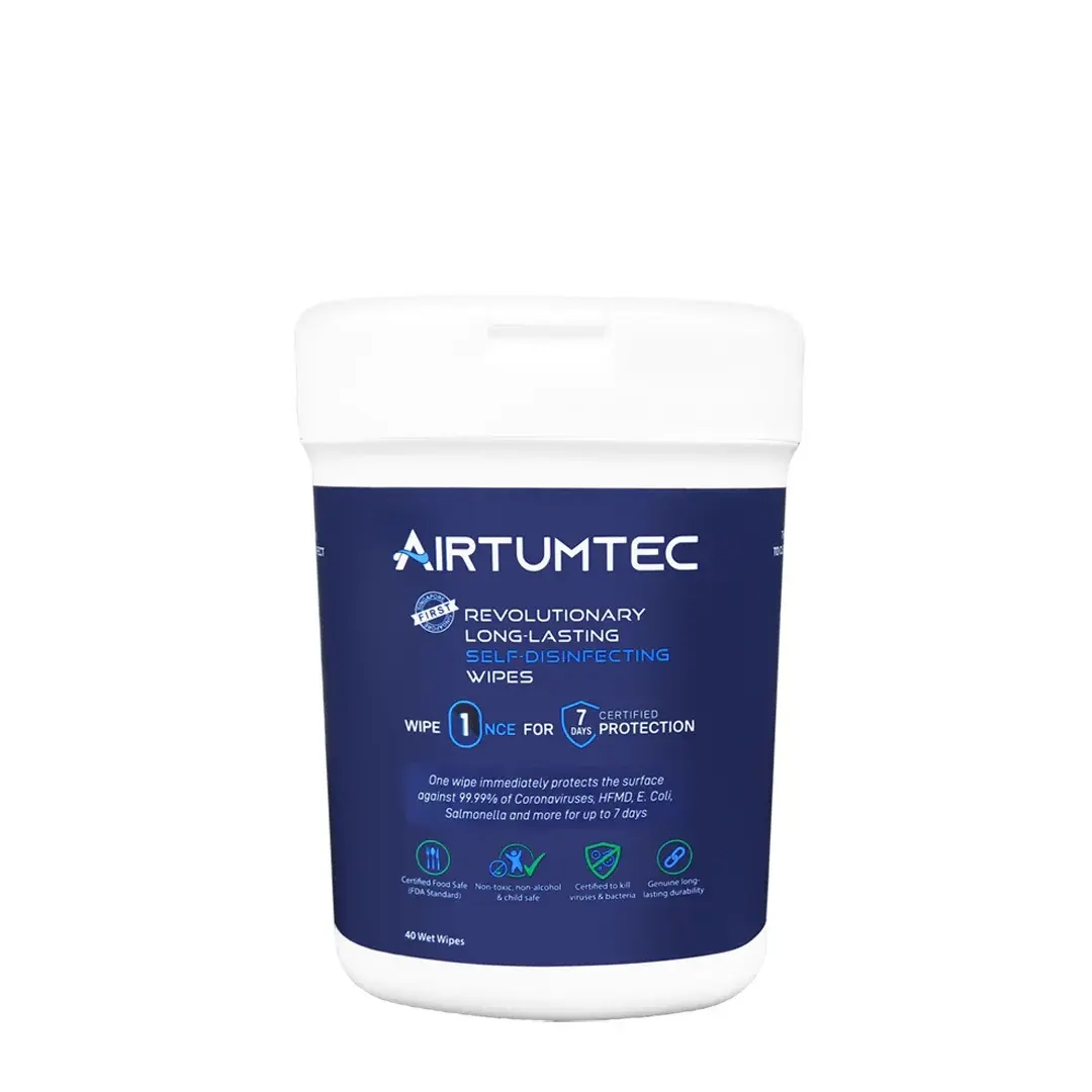 Airtumtec Long-Lasting Self-Disinfecting Wipes Handy Pack 40 sheets