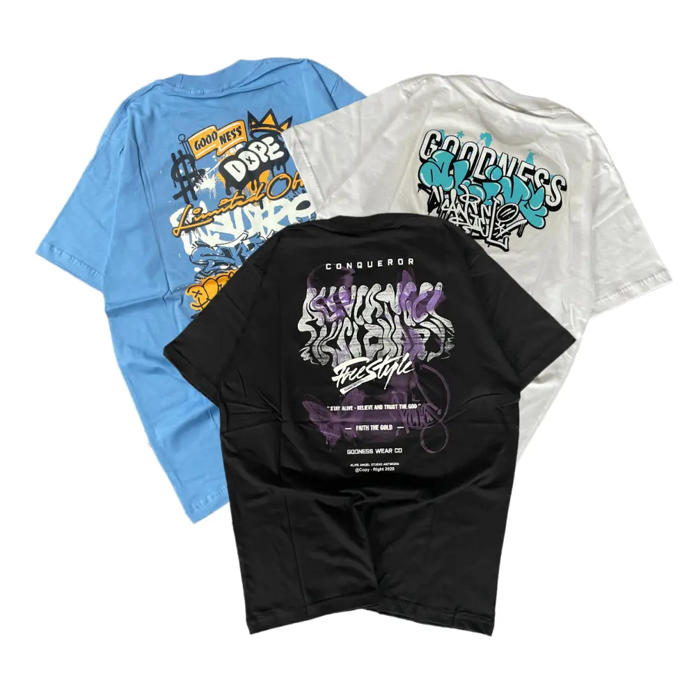 beli 1 dapat 3 t-shirt distro premium motif grafiti unisex / kaos distro bahan katun combed 30s / baju distro original pria & wanita / lengan pendek Atasan Cowok Sablon Samping Art Printing Logo Kain Panjang Nyaman skena tebal 6 pcs 100 rb paket 4Keren