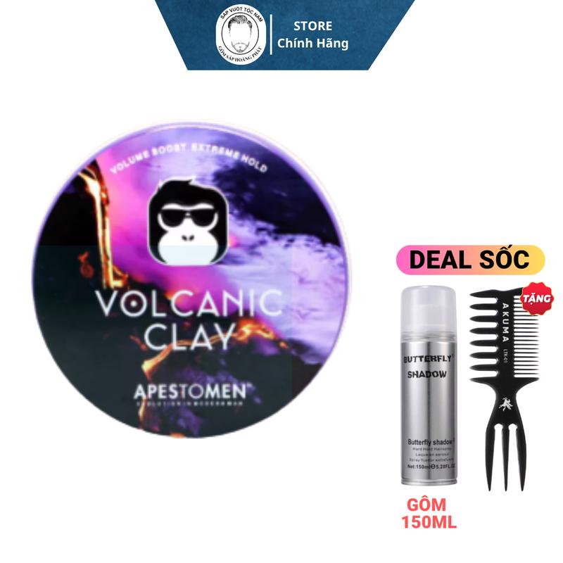 Sáp Vuốt Tóc Nam Volcanic Clay Apestomen 80g - Sáp Vuốt Tóc Hương Nước Hoa, Siêu Giữ Nếp 16h, Tóc Dày Cứng, Không Tự Nhiên, Volume 9/10