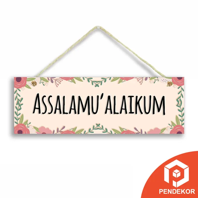 Hiasan Pintu Pajangan Rumah Assalamualaikum Wellcome - SSF 1