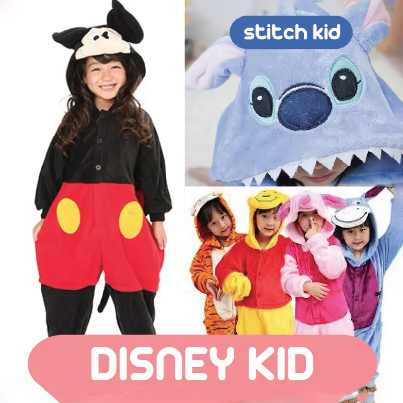 PIYAMA ONESIE KOSTUM BAJU KIDS FASHION ANAK DISNEY MICKEY STITCH WINNIE OLAF DLL 0