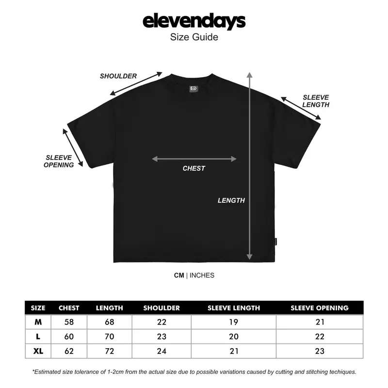 Elevendays Boxy fit The Peace White Kaos Oversized Pria dan Wanita Cotton20S 4